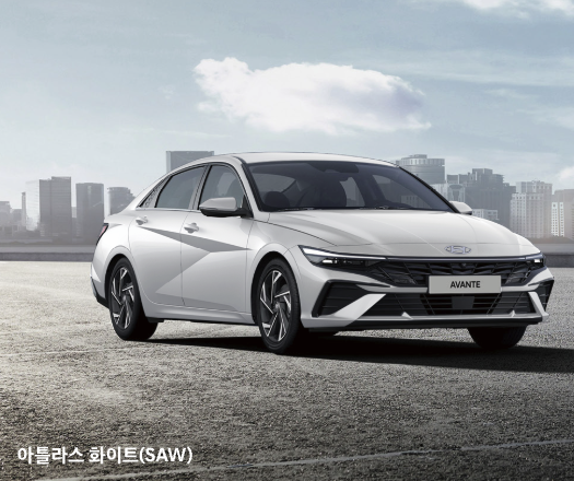 아반떼 아틀라스 화이트 색상