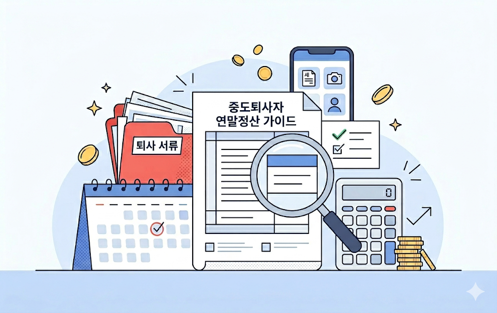 중도퇴사자 종합소득세 신고 대상 확인 이미지