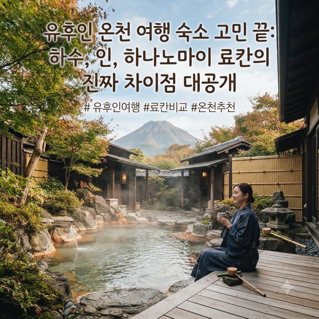 유후인 온천 여행 숙소 고민 끝 하수..