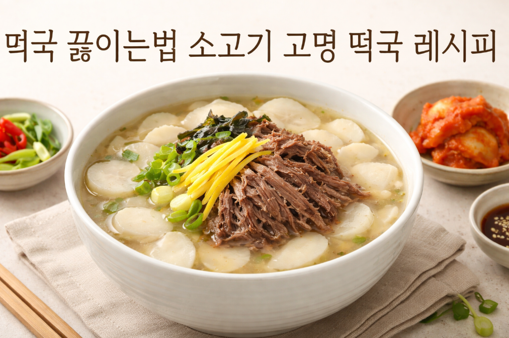 집에서 만드는 진짜 소고기 떡국, 이 레시피면 끝!