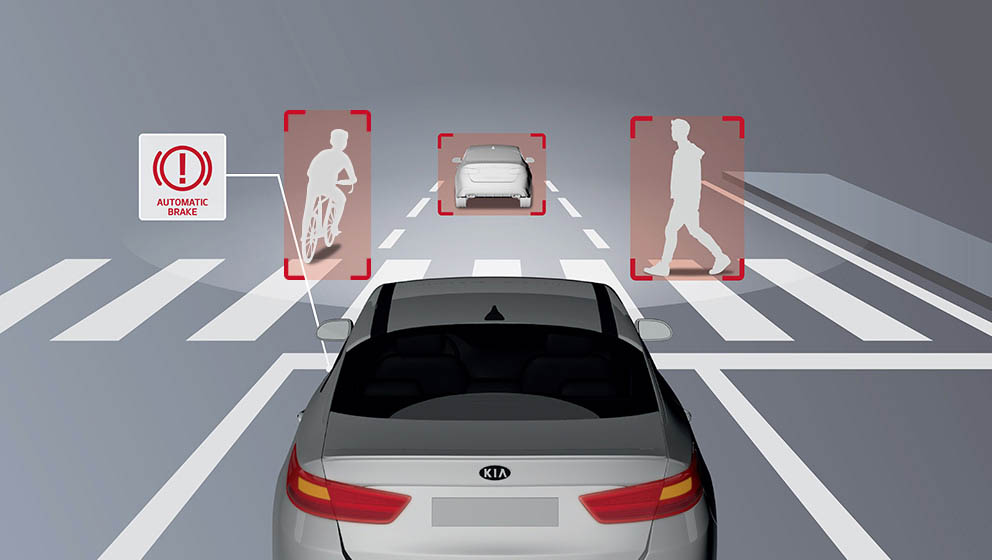 전방충돌 경고시스템 모식도