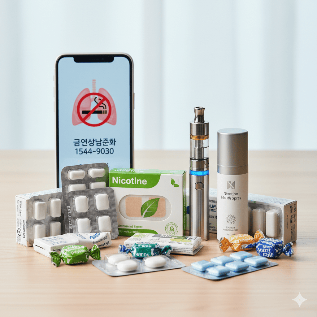 금연을 도와주는 다양한 제품들 패치,껌,사탕