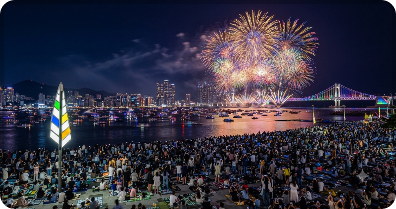 부산 불꽃축제 숨은 명당 AI 이미지