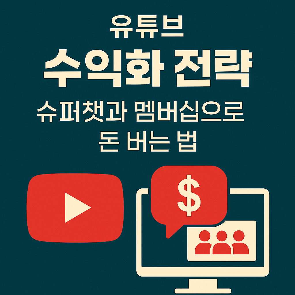 유튜브 수익화 전략, 슈퍼챗과 멤버십으로 돈 버는 법