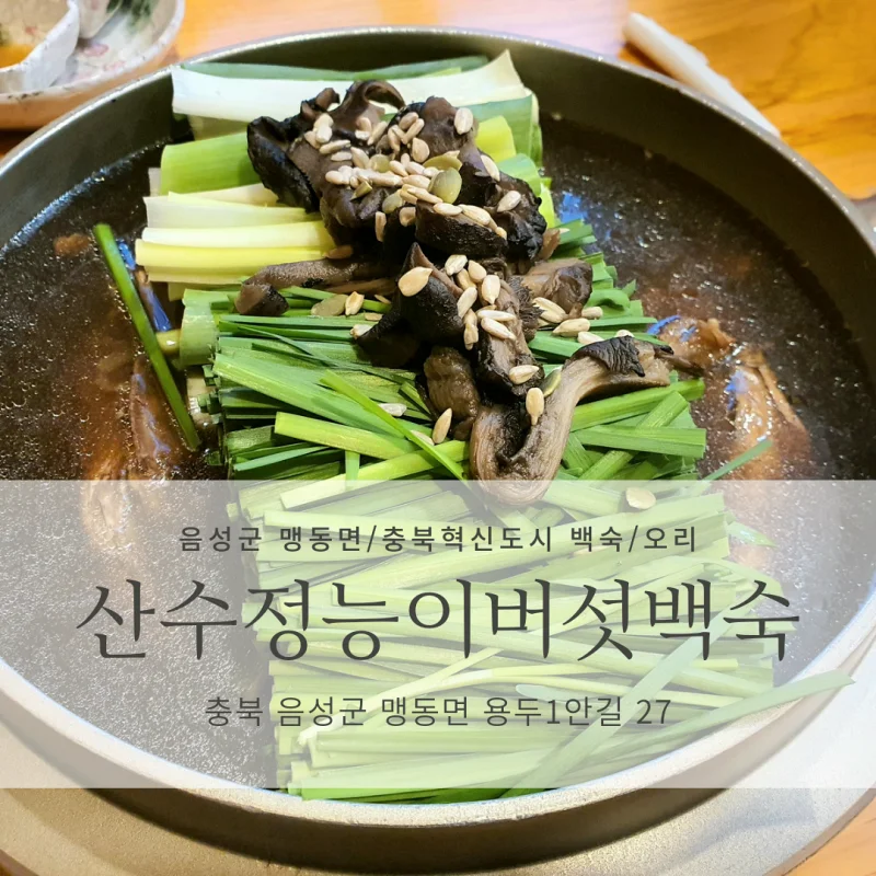 산수정능이버섯백숙