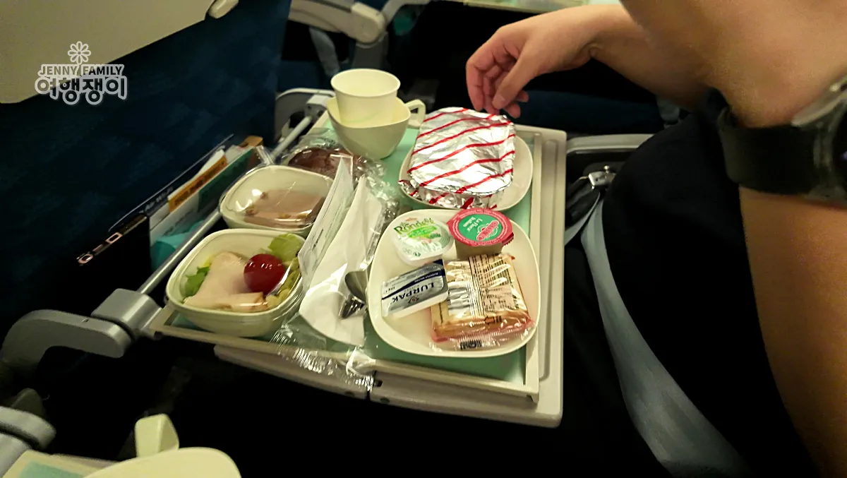 대한항공 저녁 기내식 – 메인 불고기 메뉴와 밥 구성 | Korean Air Dinner Meal – Bulgogi & Rice Combo