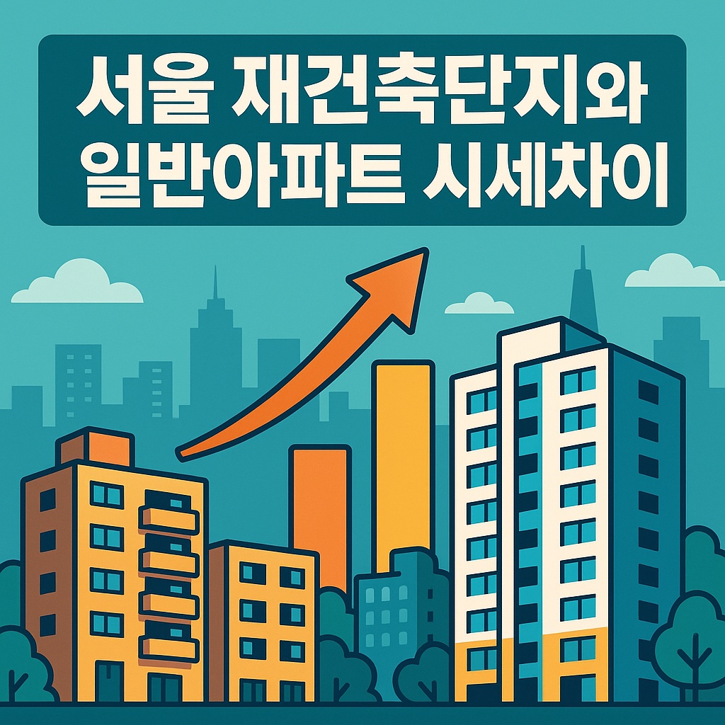 서울 재건축단지와 일반 아파트 시세차이