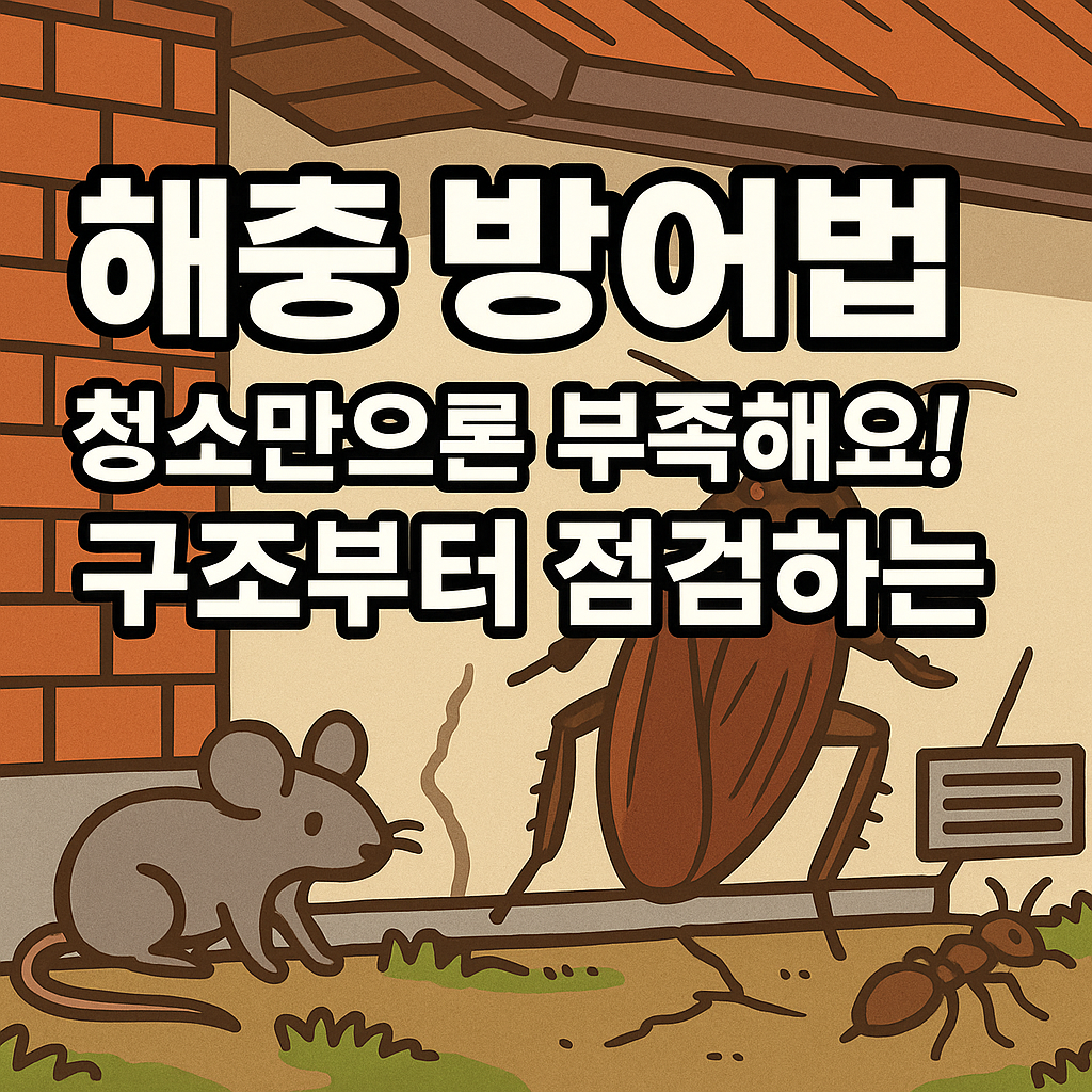 청소만으론 부족해요! 구조부터 점검하는 해충 방어법