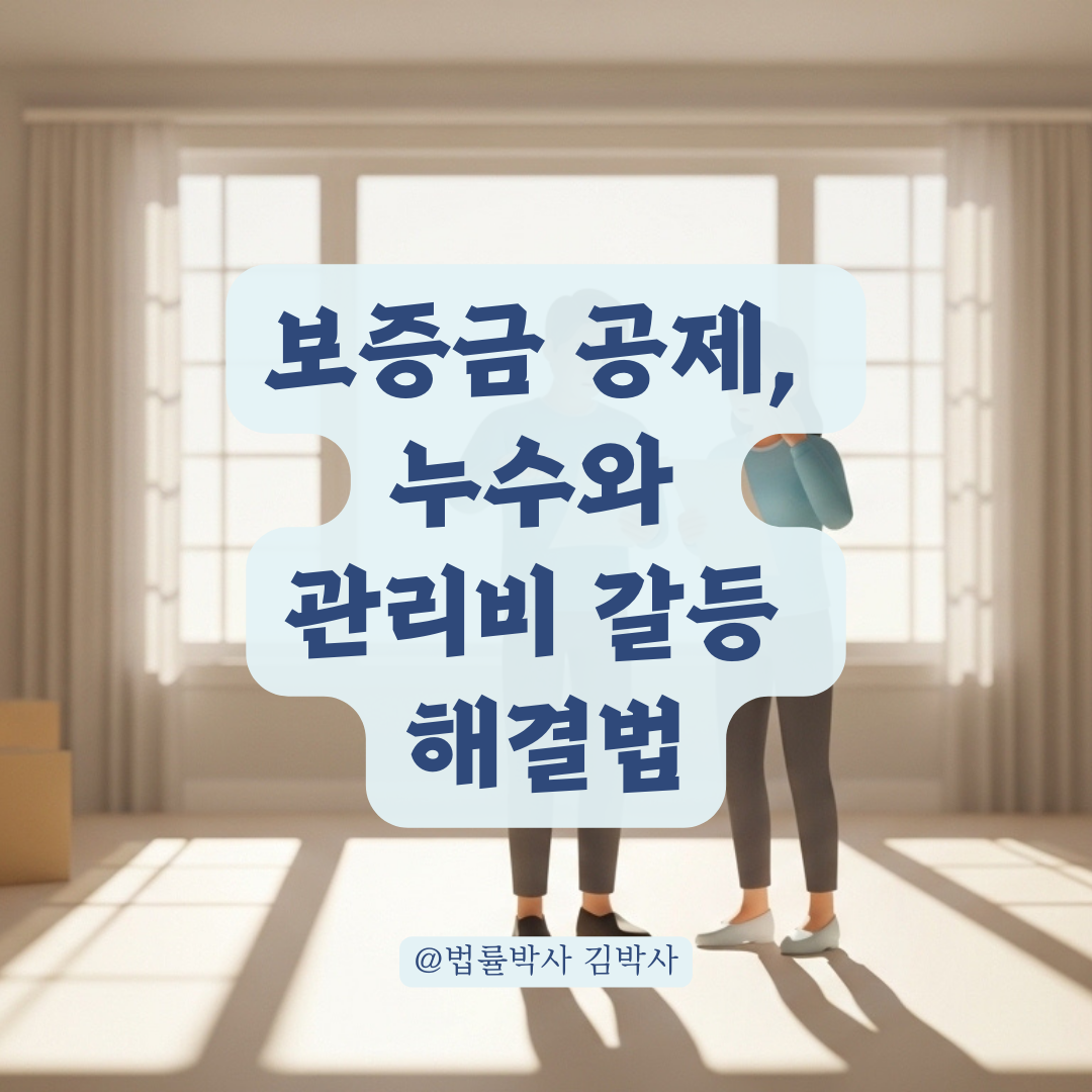 누수 방치와 관리비 갈등, 이사 전 보증금에서 공제하는 요령 정리