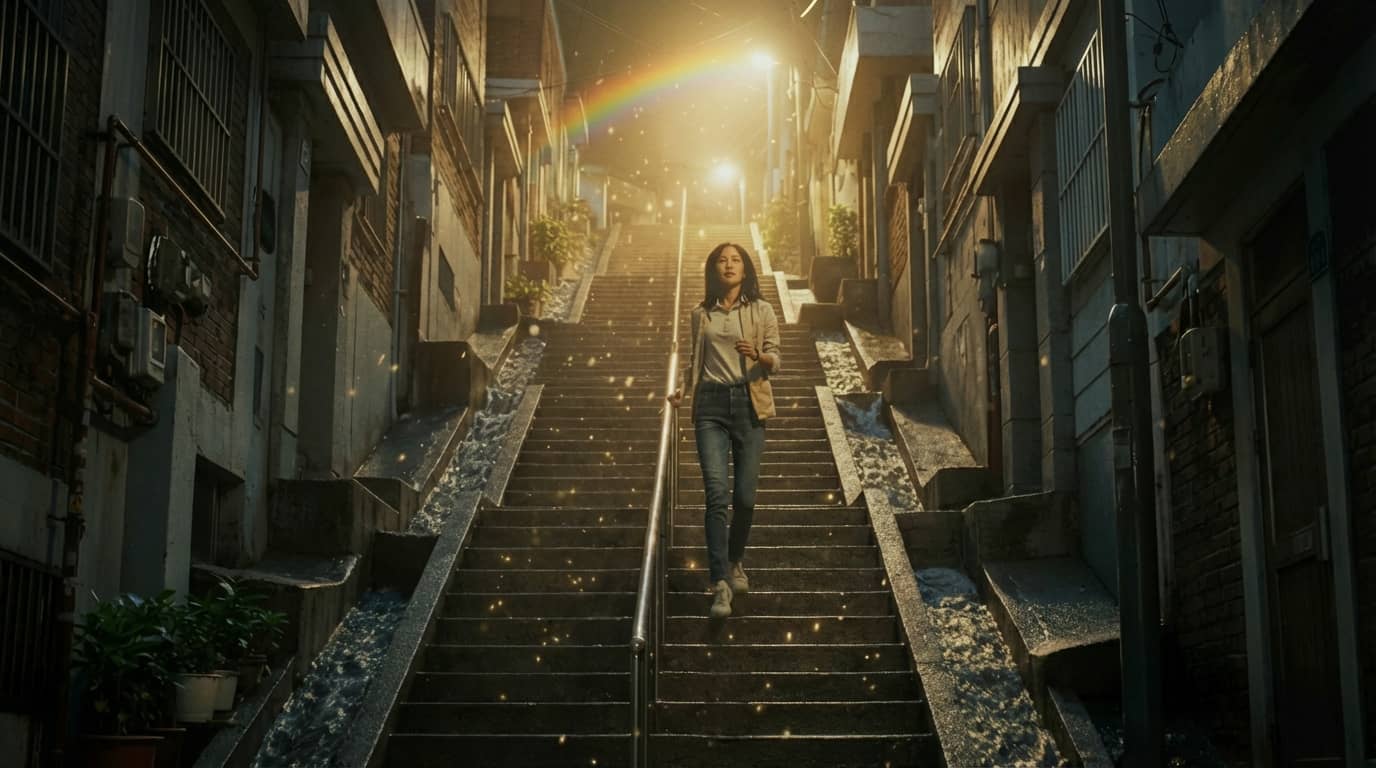 계단의 희망 메시지