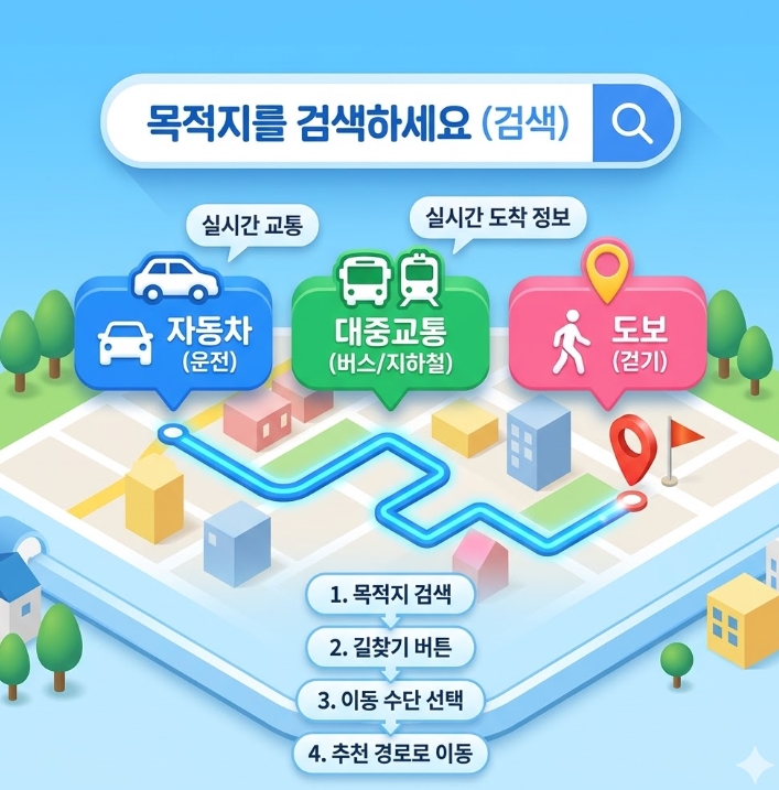 네이버지도 앱 다운로드 설치 및 이용방법