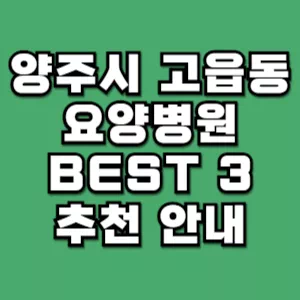 양주시-고읍동-요양병원