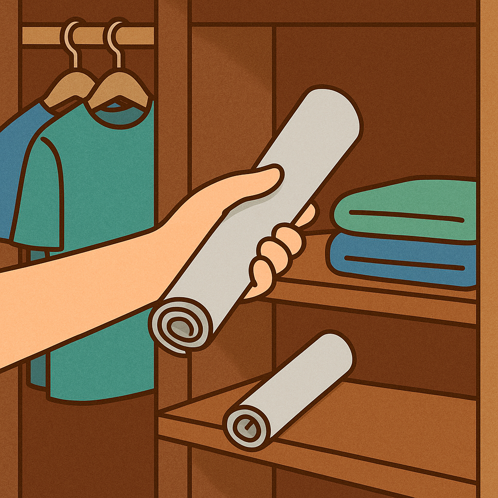 베이킹소다를 통에 담아 둔 제습 장면