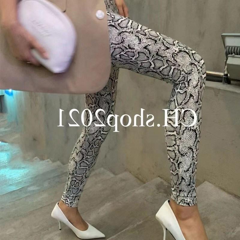 호피 레깅스 봄 여자 뱀 팬츠 평상시 헬스