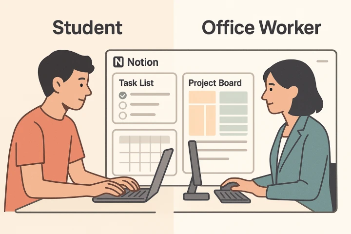 대학생과 직장인의 Notion 활용법 비교