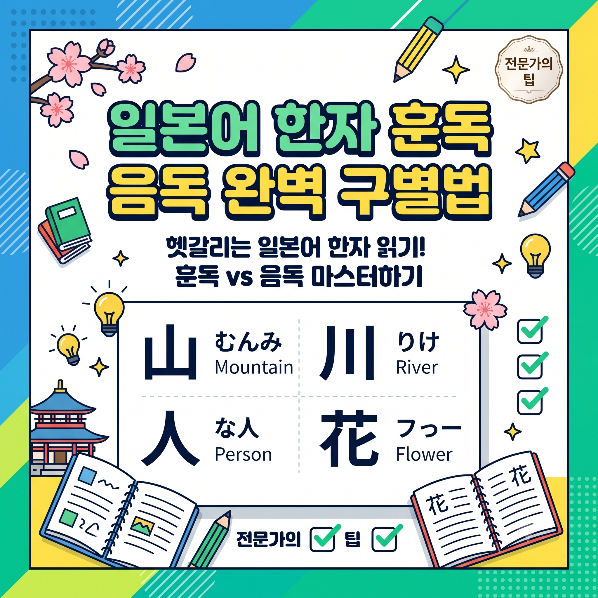 일본어 한자 읽기 마스터! 훈독 음독 차이와 구별 꿀팁 총정리
