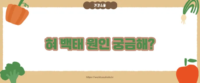 혀 백태가 생기는 이유 (+건강상태 신호)