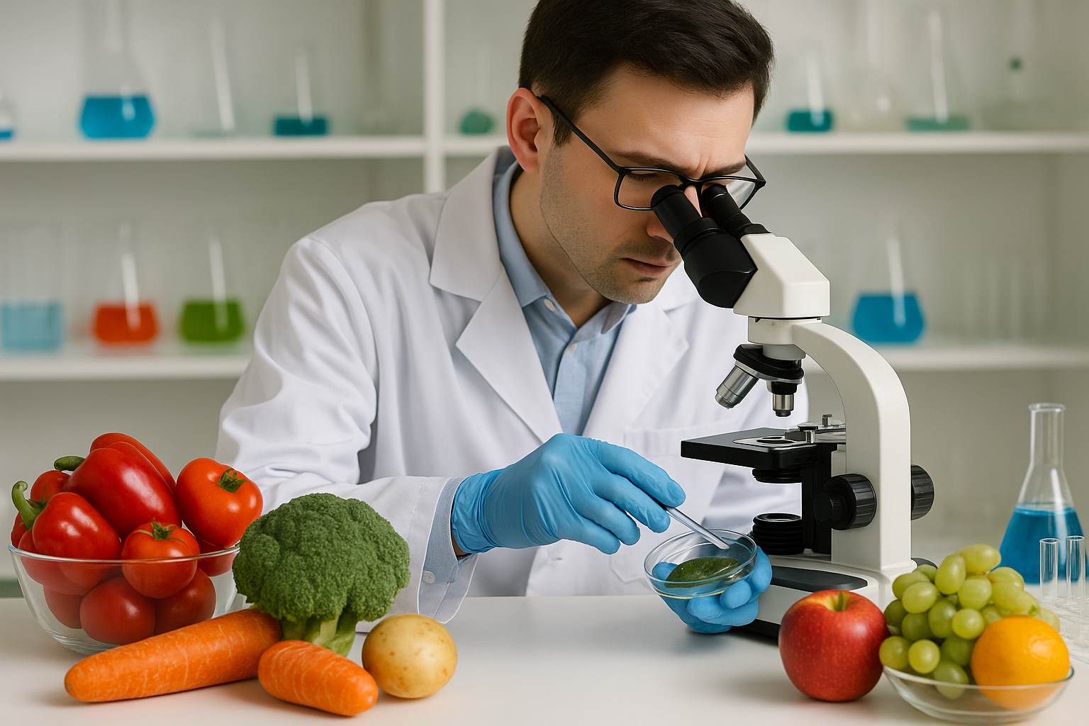 농산물을 연구하는 연구원