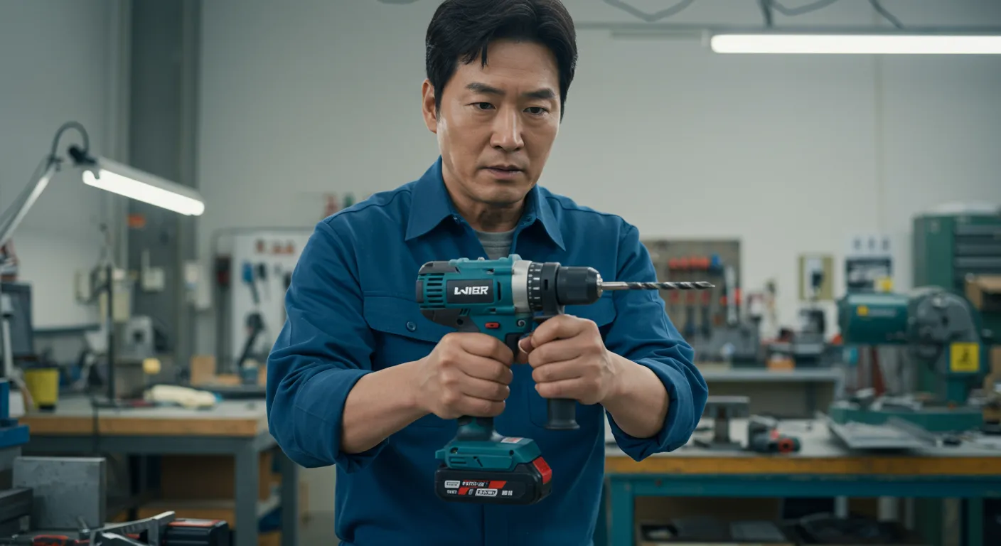  1. 드릴을 잡을 땐 양손 그립