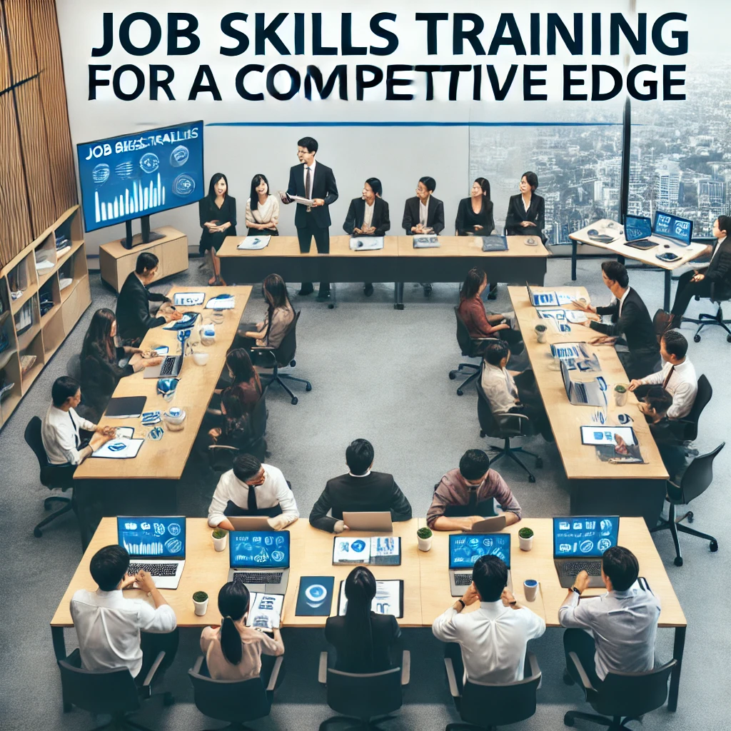 중소기업 재직자가 2024 기업 직업훈련카드를 활용한 직무 교육에 참여하는 모습