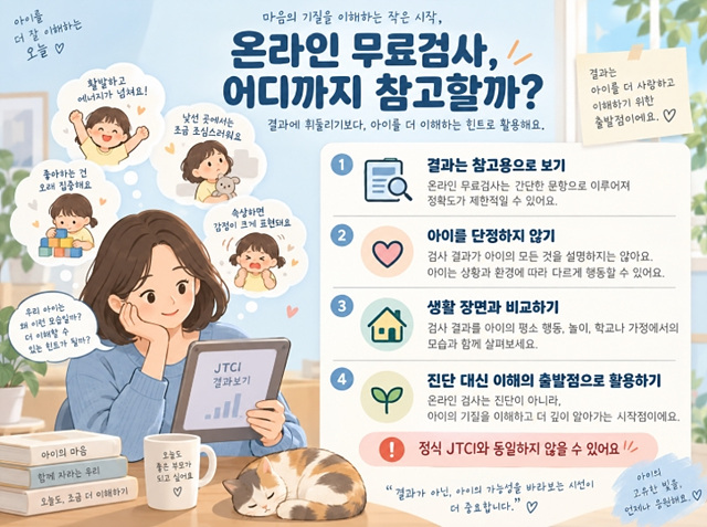 JTCI 무료검사 가능할까?|정식검사와 온라인 테스트 차이