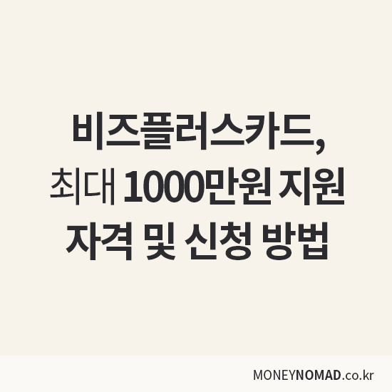 비즈플러스카드, 최대 1000만 원 지원