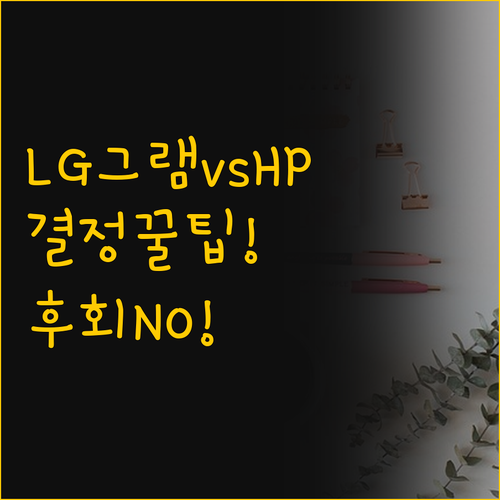 노트북 선택의 모든 것 LG그램과 H..