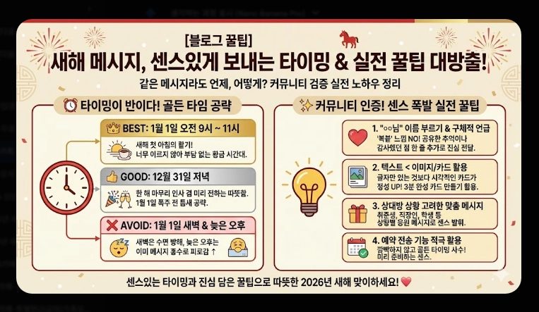 2026년 새해 카톡 메시지 완벽 가이드
