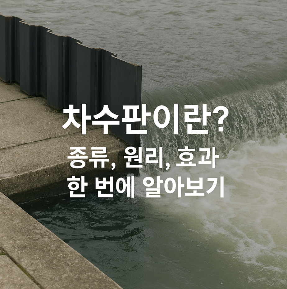 차수판이란? 종류, 원리, 효과 한 번에 알아보기