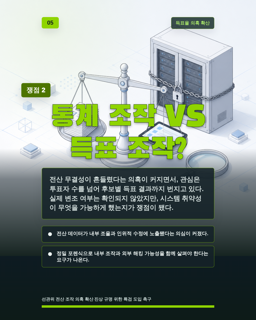 통계 조작 VS 득표 조작?