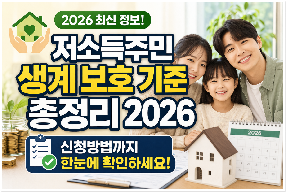 저소득주민 생계 보호 기준 총정리