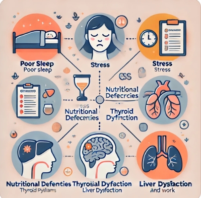 만성피로의 주요 원인을 한눈에 보여주는 인포그래픽