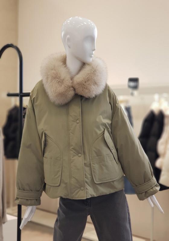 지컷 폭스퍼 카라 구스다운 야상점퍼 7222417011