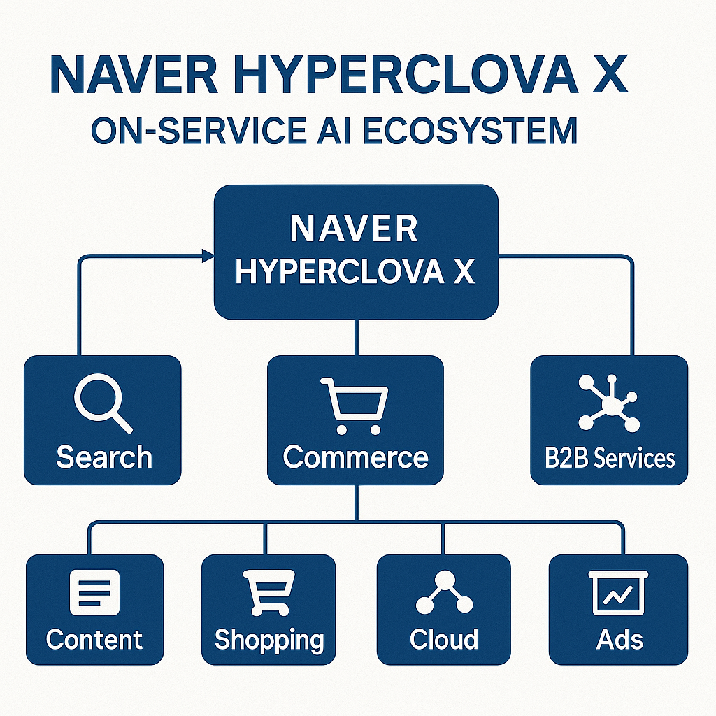 네이버 하이퍼클로바X 온 서비스 AI 생태계 아키텍처