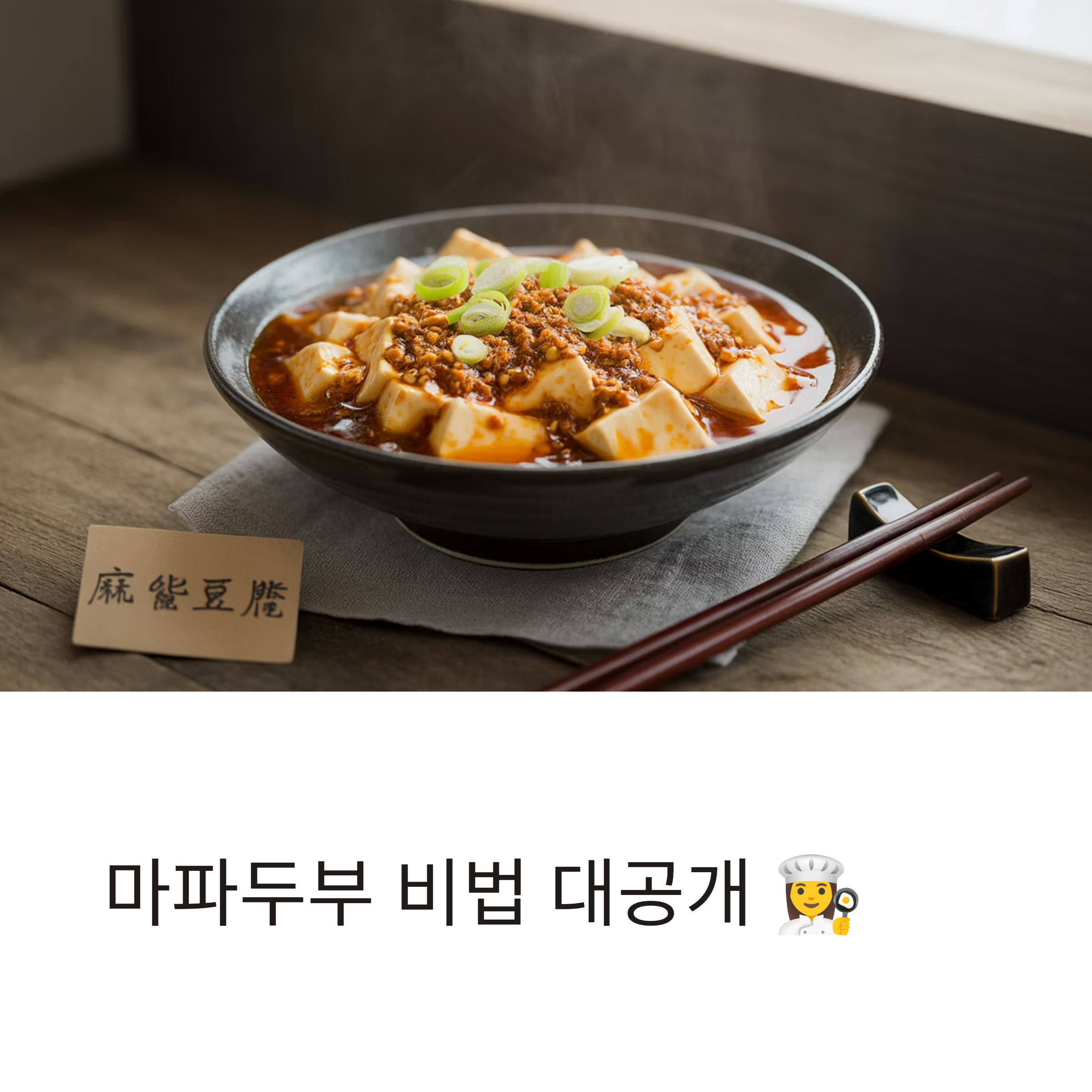 마파두부 간 맞추는 황금 비율 공개 🍲