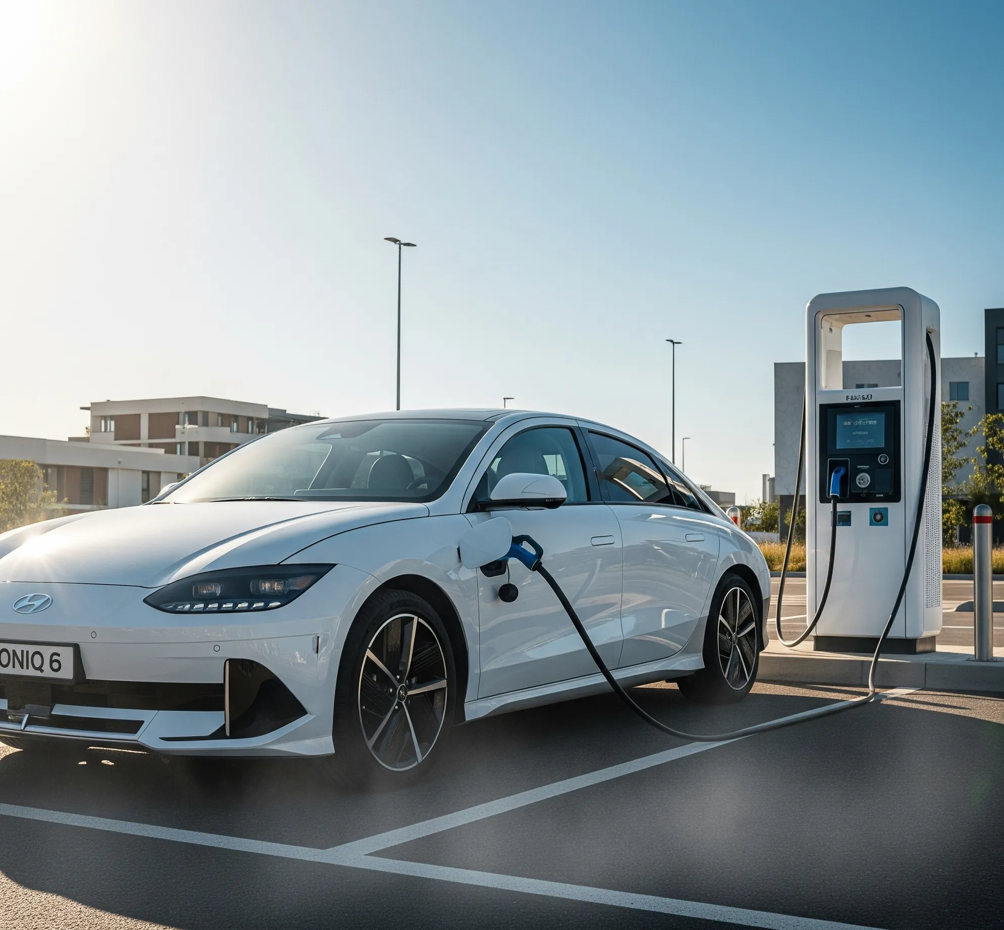 충전중인 전기차 이미지