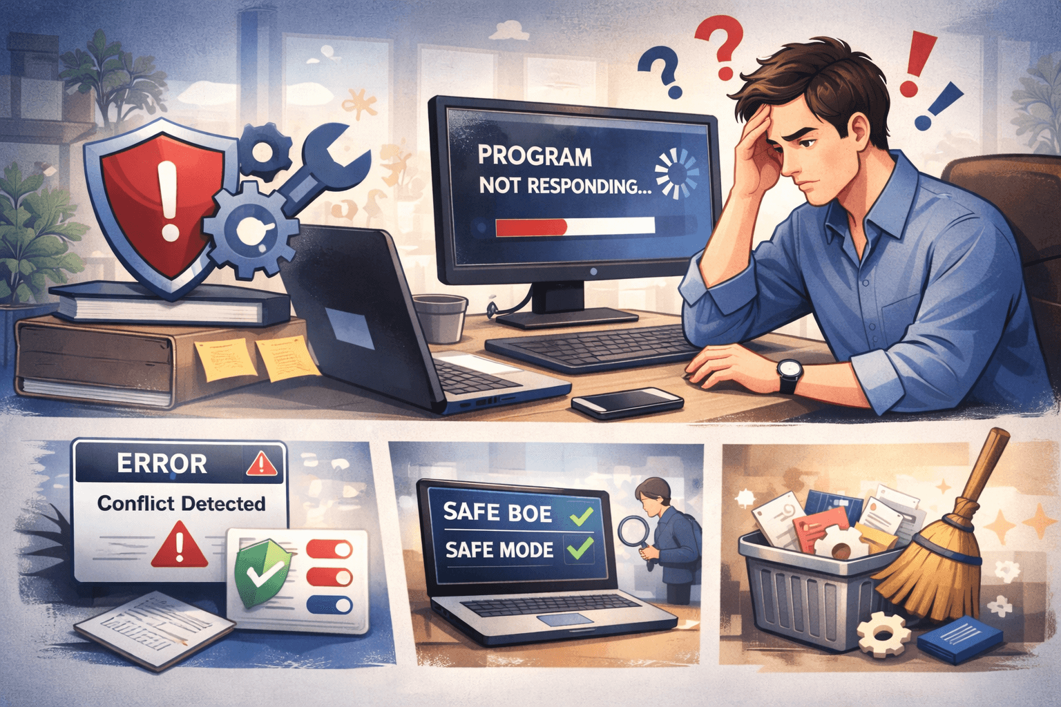 특정 프로그램만 계속 멈추는 이유와 충돌 해결법