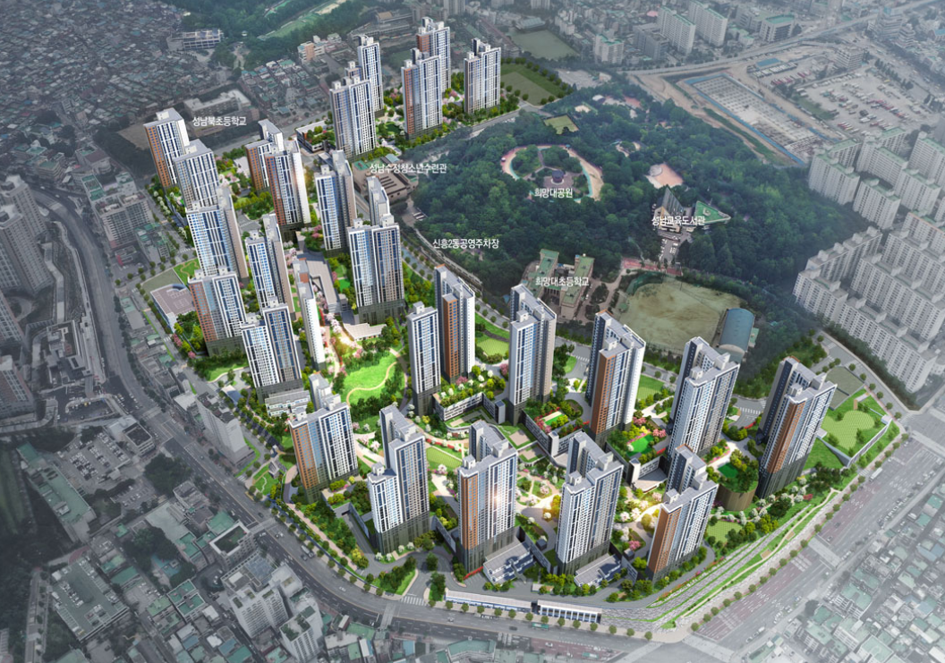 산성역자이푸르지오 조감도