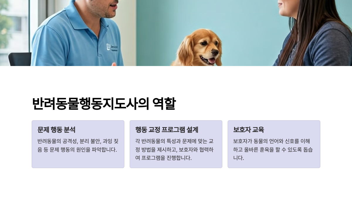 반려동물행동지도사란?