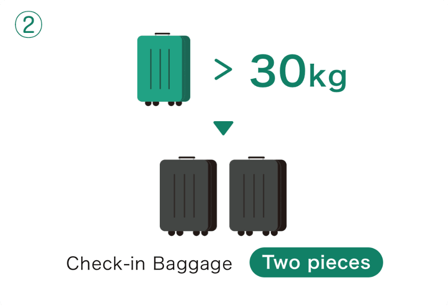 위탁 수하물 요금 예시2