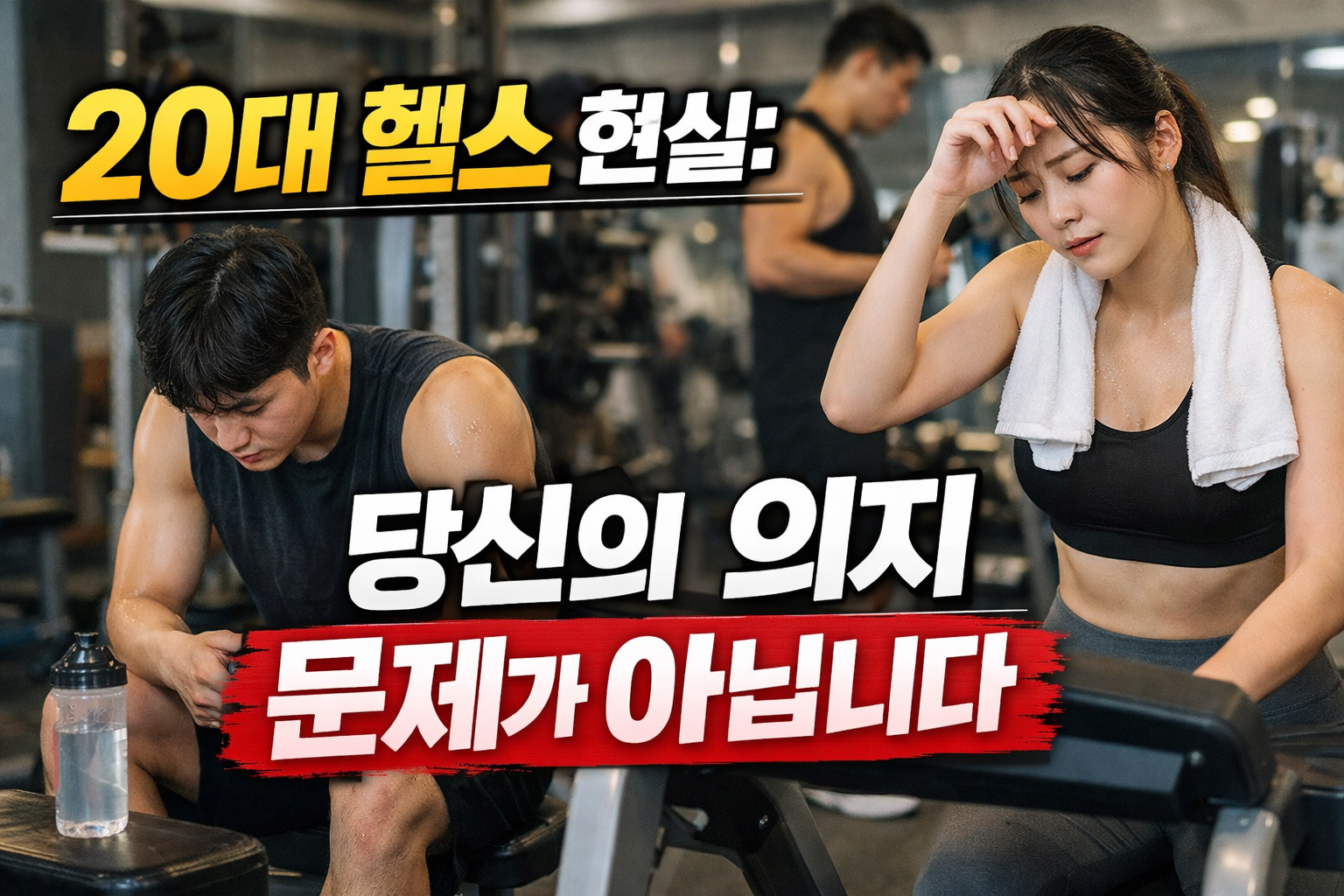 20대 헬스 현실, 의지 문제가 아닌 환경과 피로 누적으로 운동을 포기하는 모습