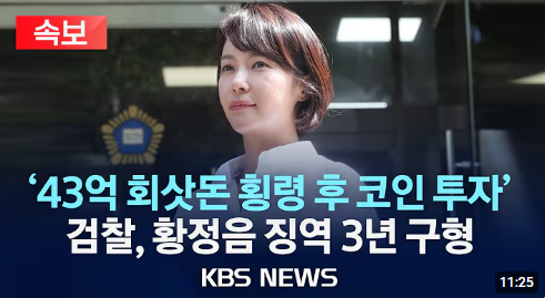 황정음 42억 횡령