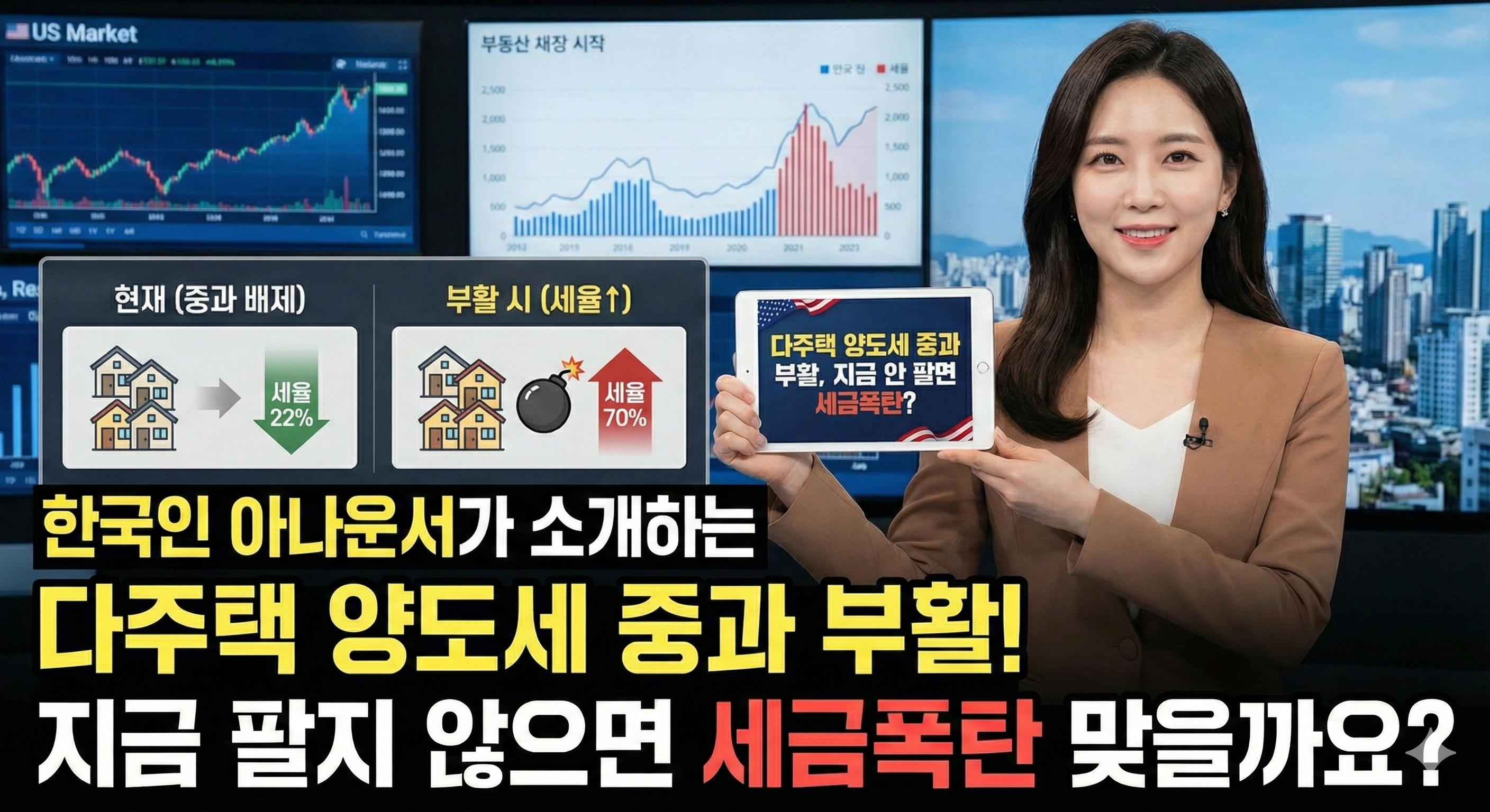 다주택 양도세 중과 부활, 지금 팔지 않으면 세금폭탄 맞을까요