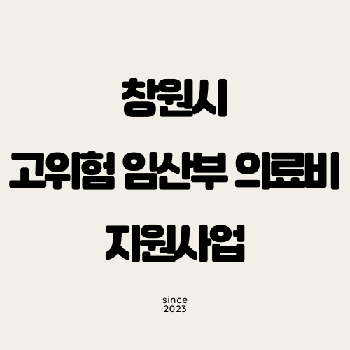 창원시 고위험 임산부 의료비 지원사업