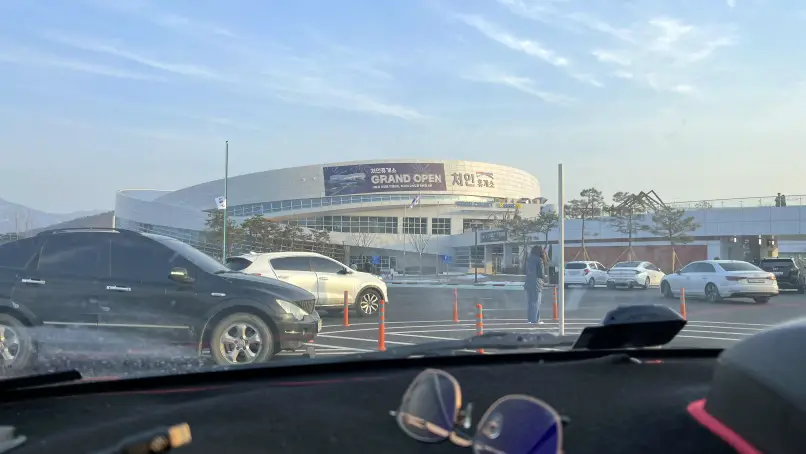 처인휴게소 주차 라인 사진