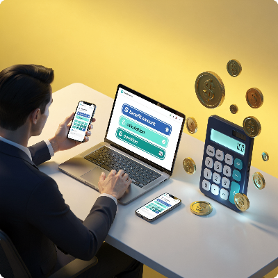 실업급여 모의계산 이미지