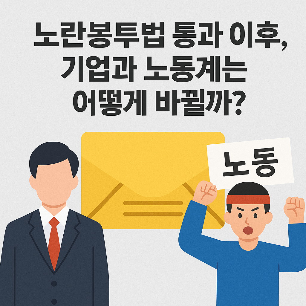 노란봉투법통과이후기업과노동계변화는?