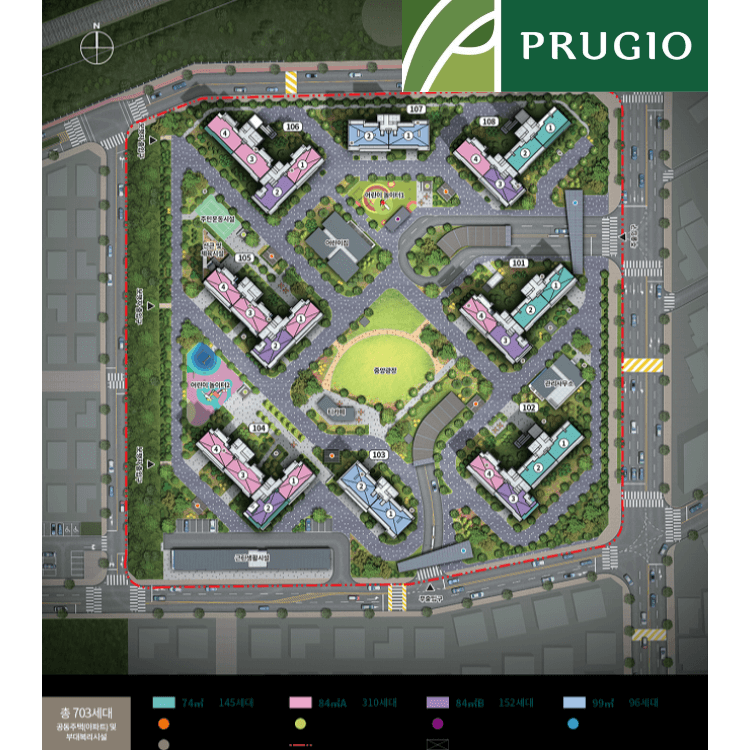 김천 푸르지오 더 퍼스트 단지 배치도