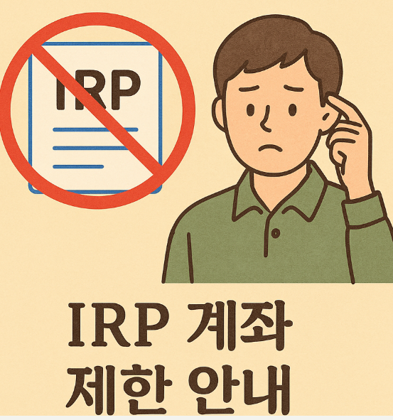 IRP계좌 개설제한 안내