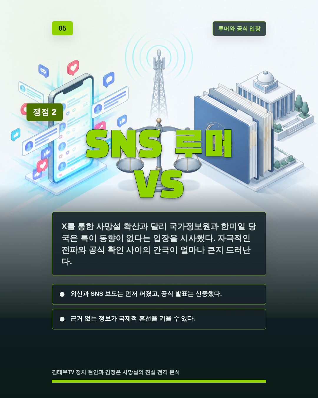 SNS 루머 VS